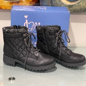 NWT Jellypop Black Distressed Suedelike Boots
